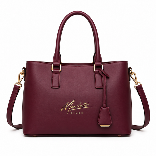 Aurielle – Burgundy Wine Premium Top Handle Satchel