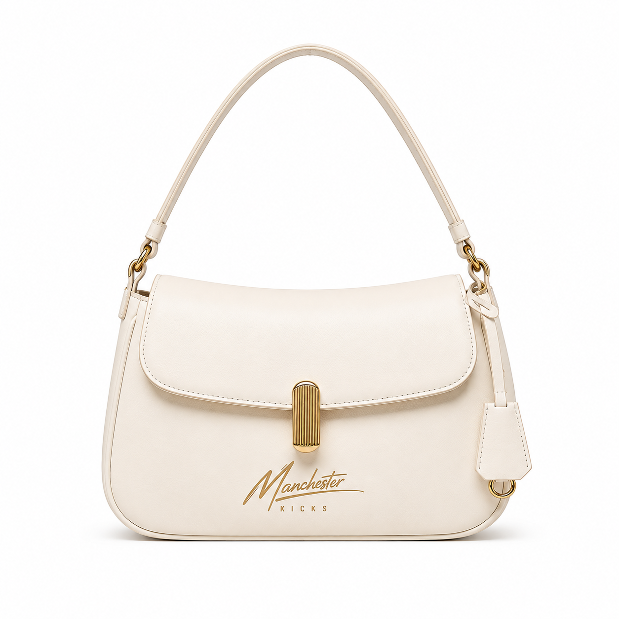 Luna – Ivory White Structured Shoulder Bag