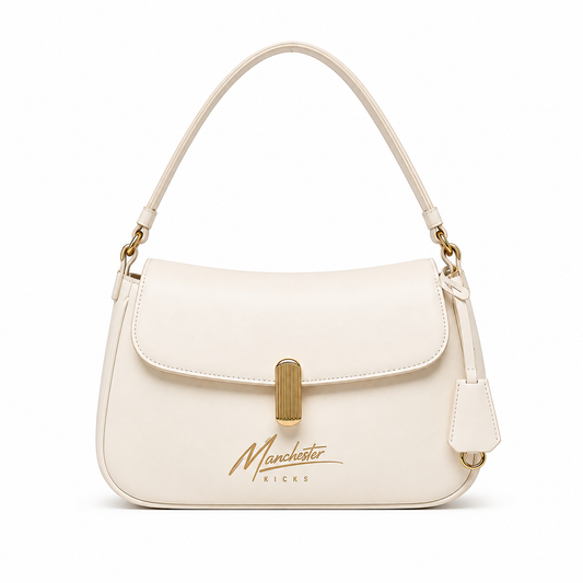 Luna – Ivory White Structured Shoulder Bag